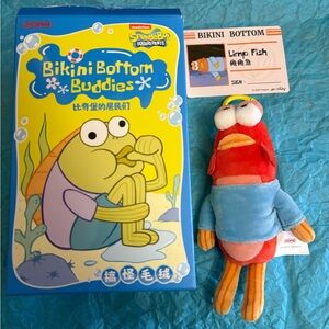 POP MART Bikini Bottom Buddies Limp Fish plush pendant - Spongebob Squarepants